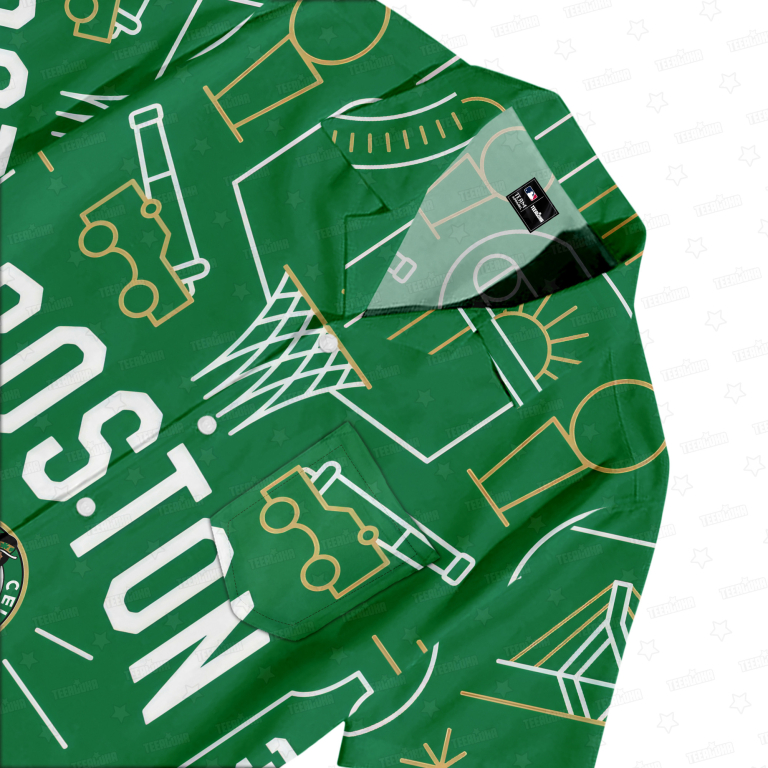 Boston Celtics Illustration Hawaiian Shirt