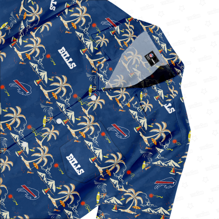 Buffalo Bills Seaside Gridiron Hawaiian Shirt