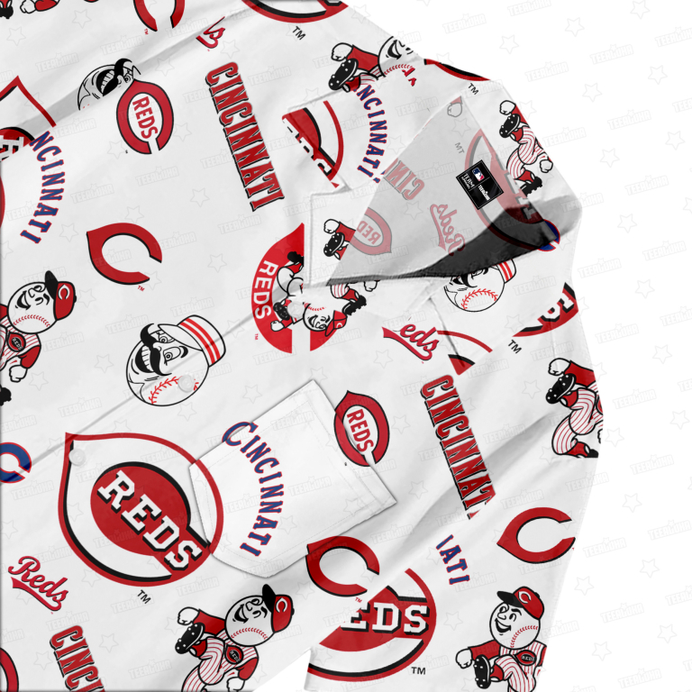 Cincinnati Reds Heritage Emblem Hawaiian Shirt