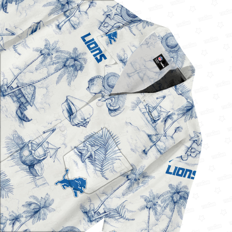 Detroit Lions Sunny Beach Hawaiian Shirt