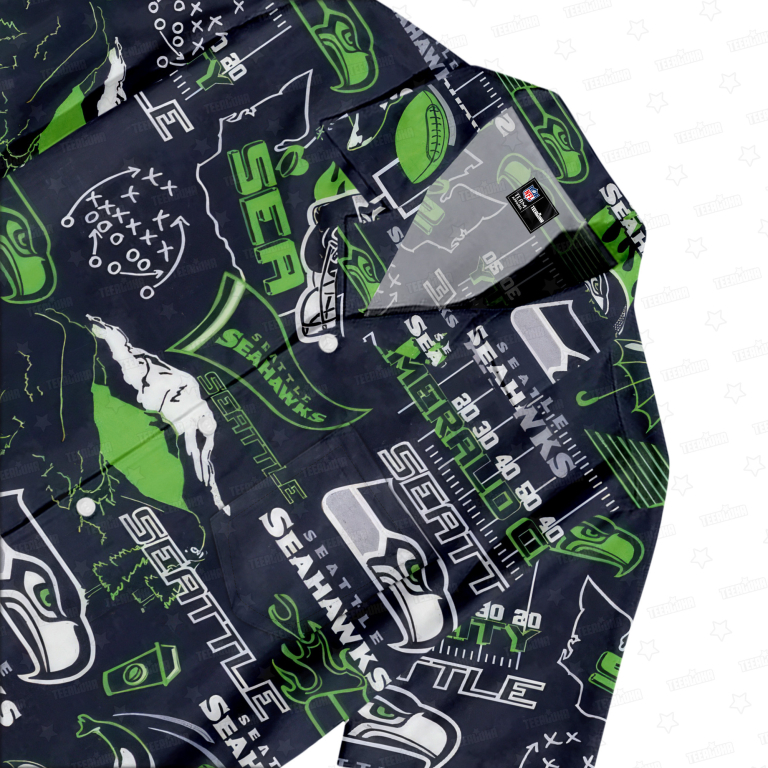 Seattle Seahawks Legacy Patch Hawaiian Shirt