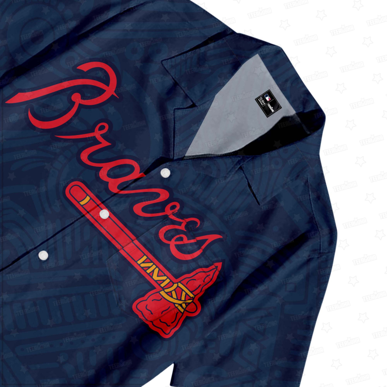 Atlanta Braves Tribal Motifs Hawaiian Shirt