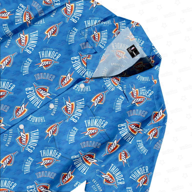 Oklahoma City Thunder Lightning Storm Hawaiian Shirt