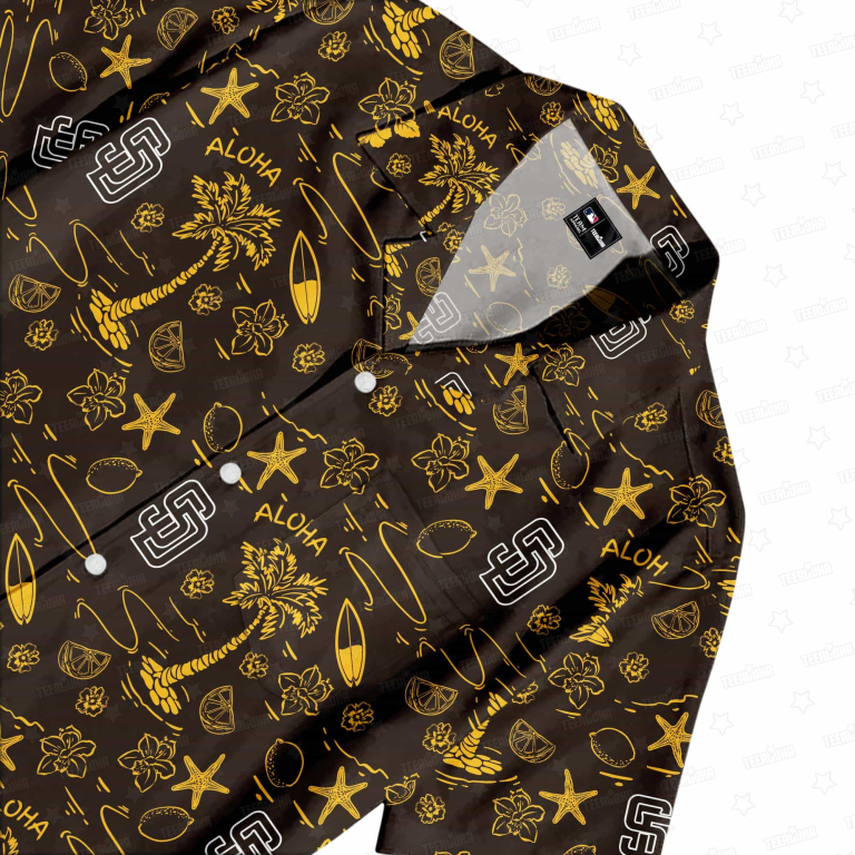 San Diego Padres Circle Aloha Paradise Hawaiian Shirt