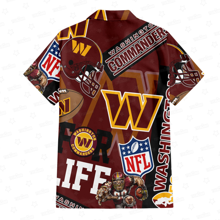 Washington Commanders For Life Hawaiian Shirt